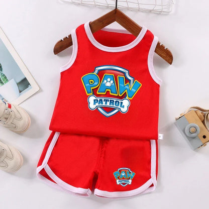 PAW Patrol Kids Soccer Jersey Set - Colorful Sleeveless Sportswear Training Outfit