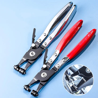 Long Reach Hose Clamp Pliers Set - Automotive Tool for Fuel, Oil, Coolant, Radiator & Water Hoses