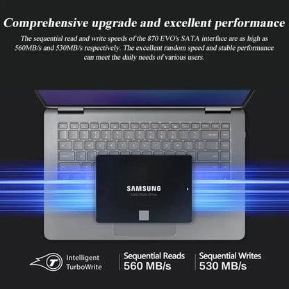 Samsung 870 EVO 2.5" SATA III SSD — 250GB, 500GB, 1TB & 2TB Internal Storage for Laptop & Desktop
