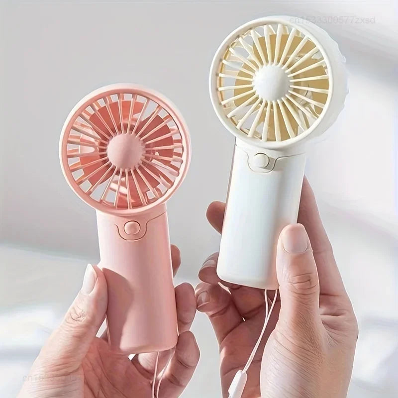 Cute Mini Portable Handheld Fan | Lightweight Pocket Electric Fan, Low Noise for Students, Outdoor Use 2025