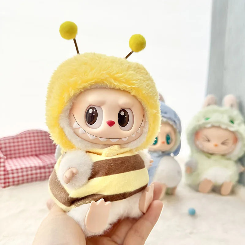 Cute Cartoon Green Dinosaur Outfit for Labubu Plush – Style Shark Macaron Clothes & Accessories