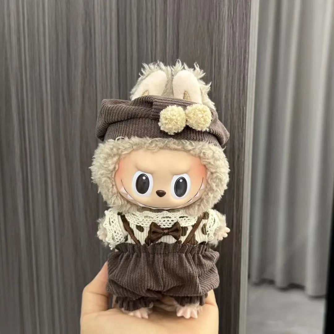 17cm Labubu V1–V2 Trendy Doll Clothes & Accessories – Idol Outfit for Kids Gift