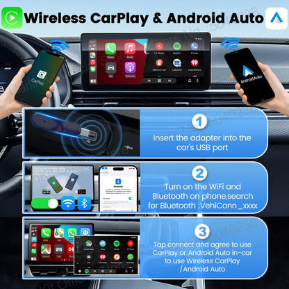 CarlinKit MINI 5 Pro/Mini Ultra Wireless CarPlay Adapter – Smart Plug & Play CarPlay Box with WiFi & Bluetooth Auto Connection for Cars
