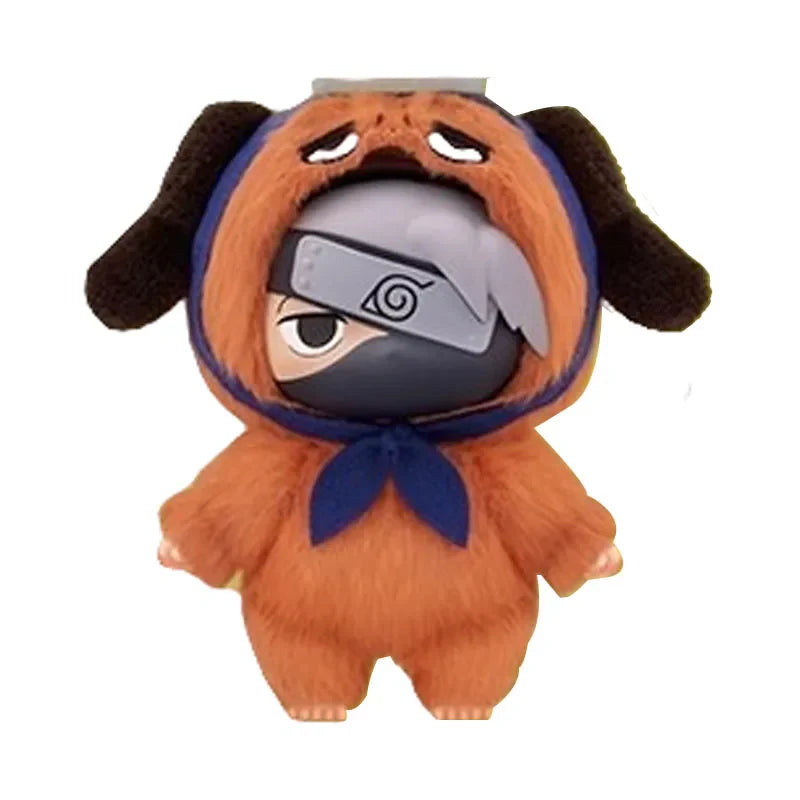 Naruto Series Blind Box Figures — Itachi, Sasuke, Kakashi & Gaara Plush Pendant Collectible Toy, Trendy Birthday Gift