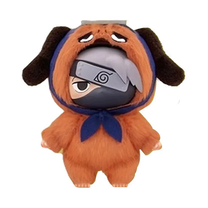 Naruto Series Blind Box Figures — Itachi, Sasuke, Kakashi & Gaara Plush Pendant Collectible Toy, Trendy Birthday Gift