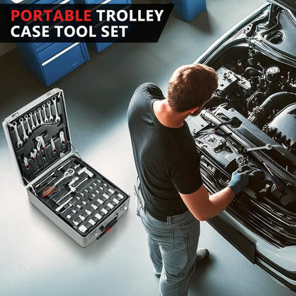 799-Piece Tool Set with Trolley Case - Complete Home Repair & Mechanic Hand Tool Kit