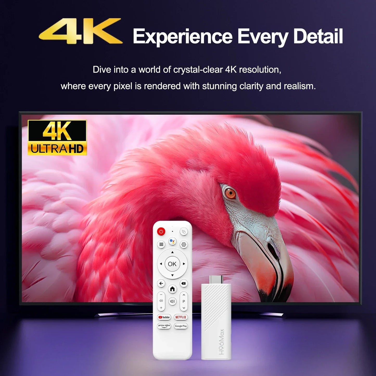 2024 H96 MAX H313 Mini TV Stick — Android 14 Smart TV Box, 2GB/16GB, 4K HD, WiFi6, BT