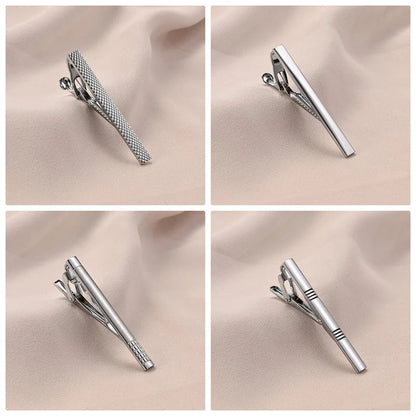 Men's Tie Clip & Cufflink Set - 7/8/10 Piece Luxury Gift Box Jewelry for Weddings & Formal Wear