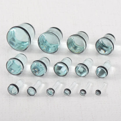 Glass Ear Tunnels & Plugs | Ear Stretchers, Expander Earrings for Women Body Jewelry 1.6–16mm
