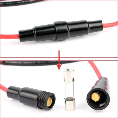 USB Car Charger Socket Cable 60cm Cigarette Lighter Wiring Harness with 10A Fuse for Car, Marine, Motorcycle, ATV & RV Power Upgrade Cable