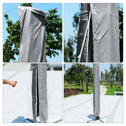 Waterproof Patio Umbrella Cover – Outdoor Banana & Straight Style Parasol Protector – Fits Cantilever Umbrellas Up to 12–14 Feet