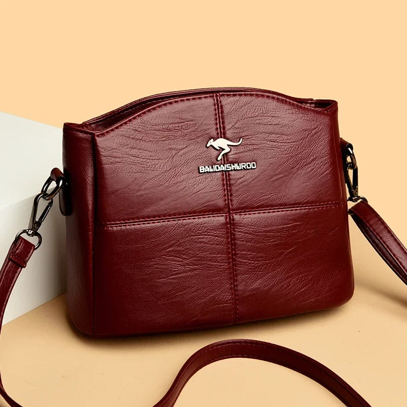 Luxury Women’s Leather Handbag – Large Capacity Shoulder & Crossbody Designer Bag