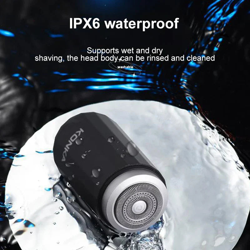 2024 New Type-C Rechargeable Mini Electric Shaver – Waterproof, High-Speed, Long-Endurance Wet & Dry Shaving Device