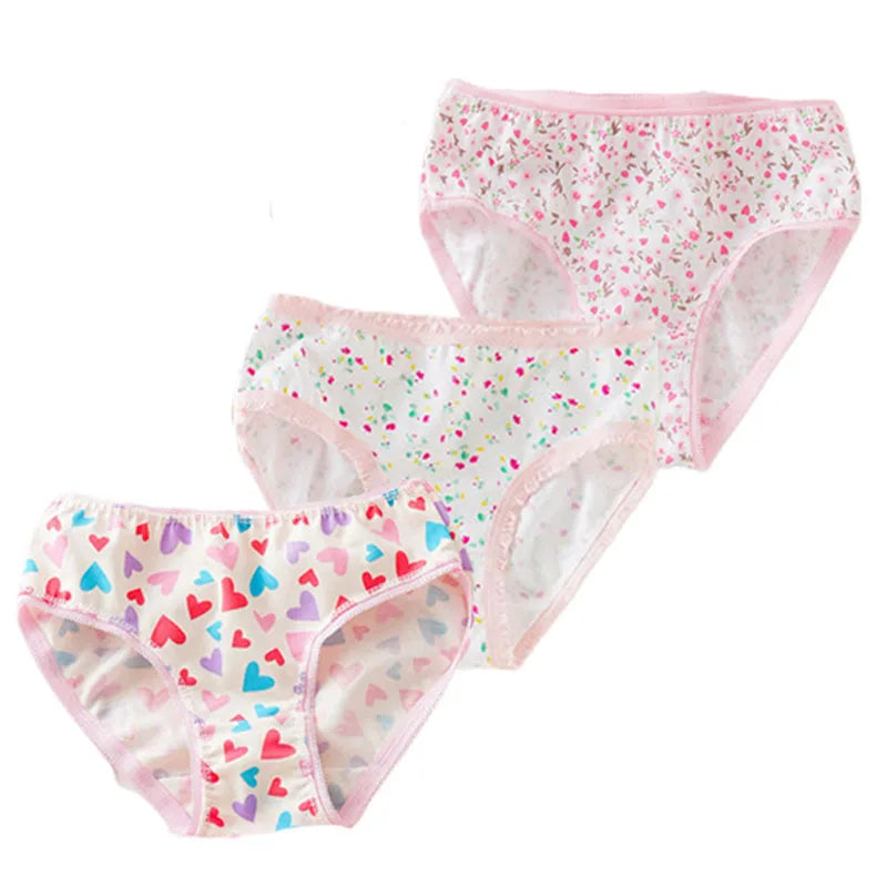 Floral Baby Girls Cotton Briefs Set - Multi-Pack Soft Toddler Panties & Kids Underwear for Ages 2-11T