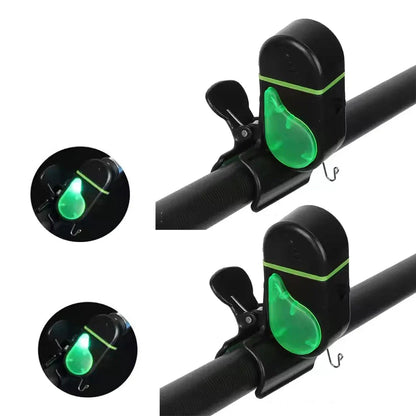 1/2PCS LED Fishing Bite Alarm - Electronic Fish Rod Clip-On Alert Bell with Sound & Light Indicator