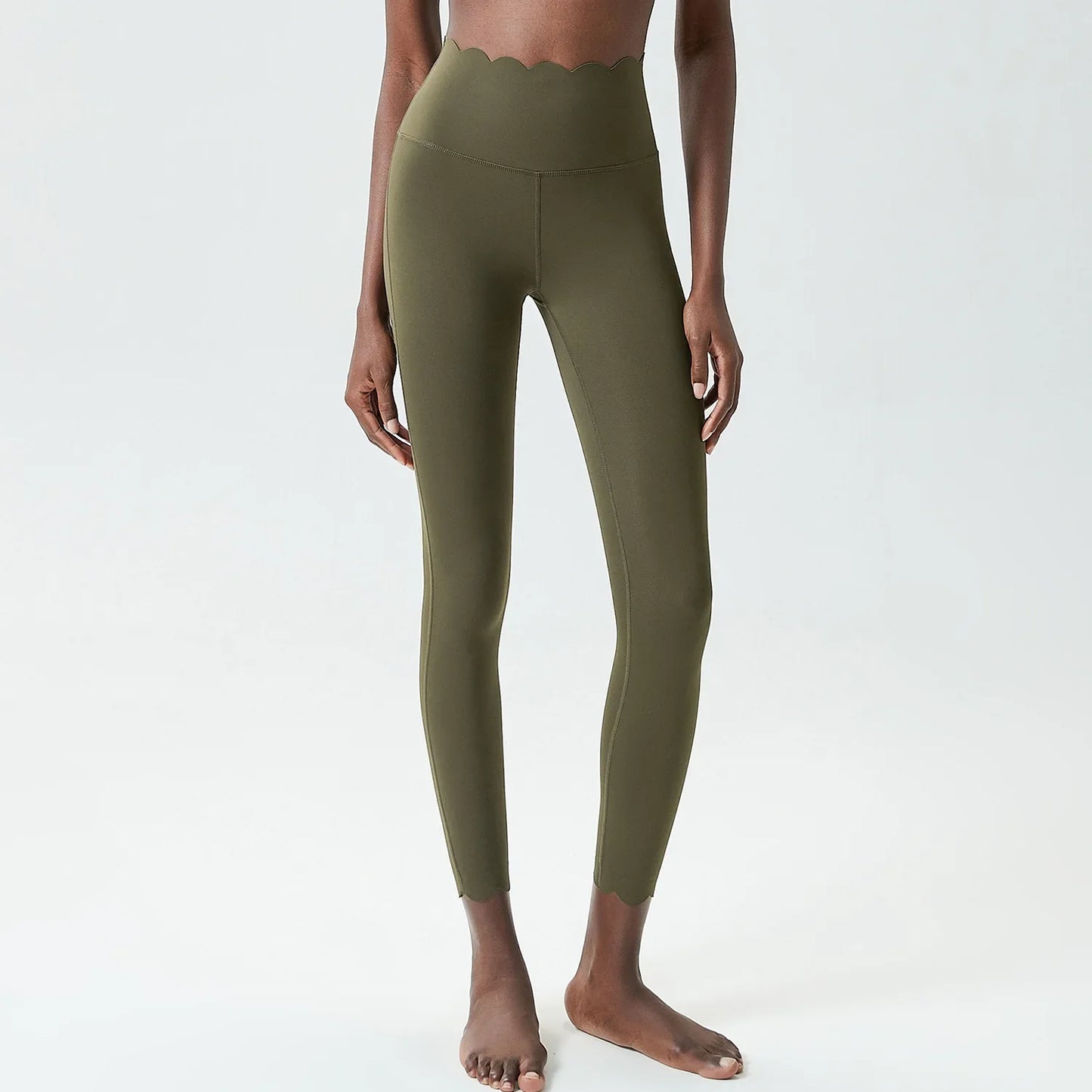 Women’s High Waist Sports Leggings – Solid Color Soft Yoga Pants & Breathable Gym Tights