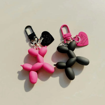 Jelly Balloon Dog Keychain - Cute Cartoon Dog Pendant Key Ring Gift for Unisex