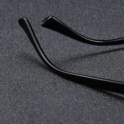Men's Retro Square Frame Glasses - Trendy Y2K Rivet Street Style Fashion Eyewear