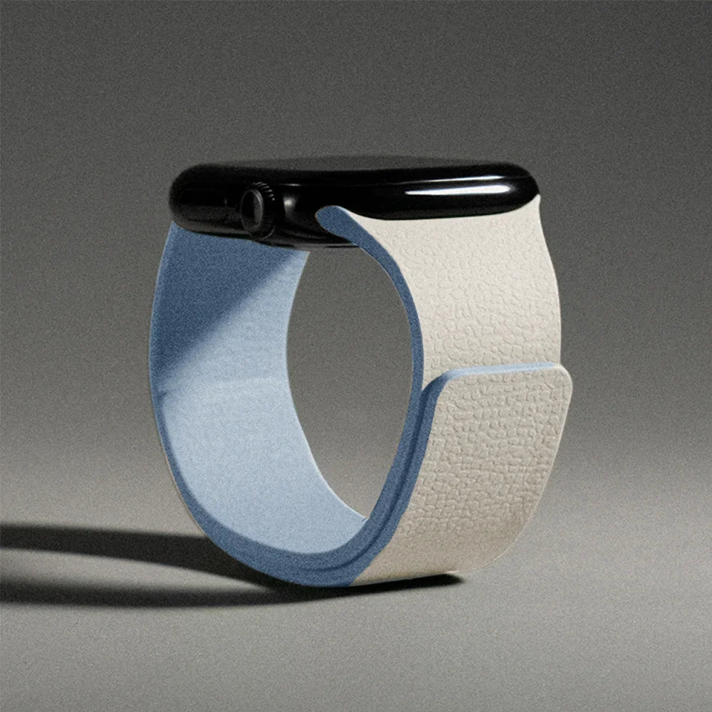 Silicone Magnetic Strap for Apple Watch - Adjustable Band for 49mm/46mm/45mm/44mm/42mm/41mm/40mm Series Ultra, SE & More