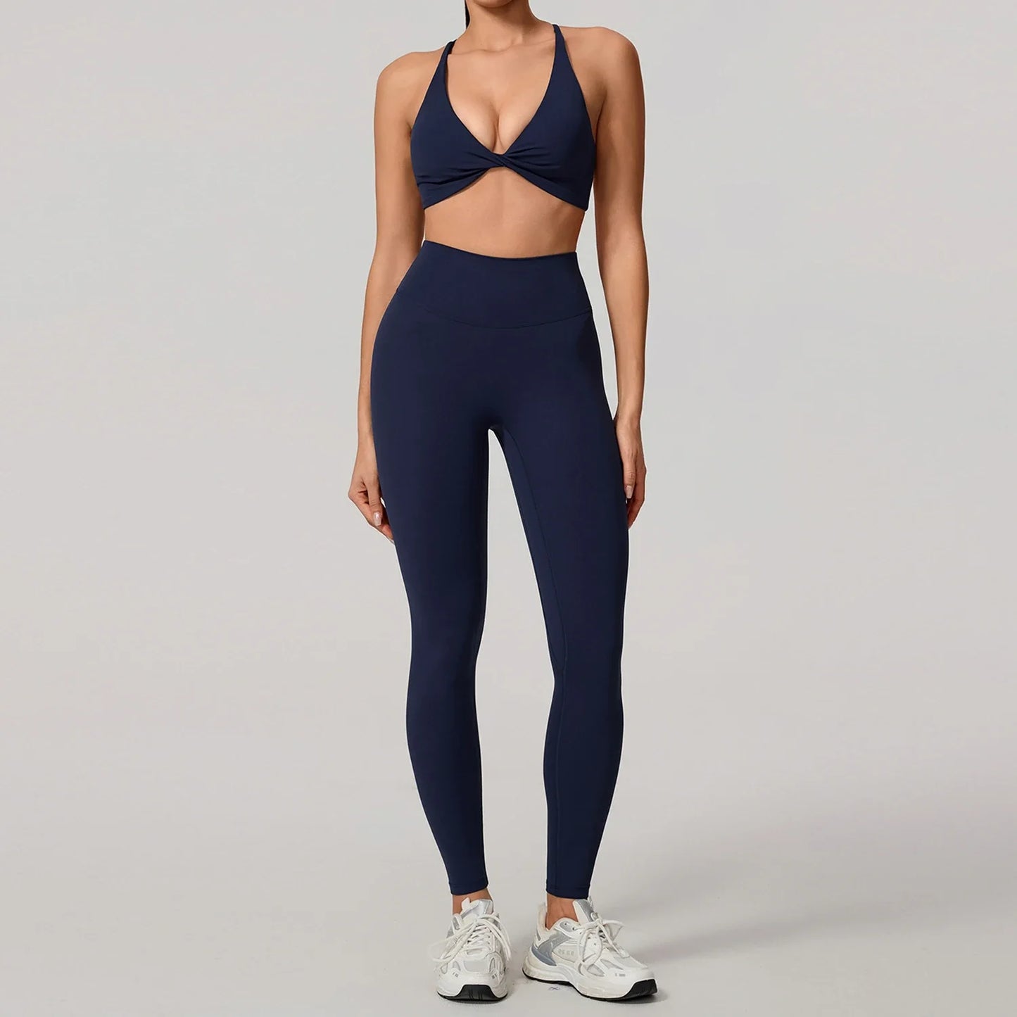 2Pcs Women's Yoga Sports Set - Quick Dry Long Sleeve Workout Tracksuit for Gym & Running