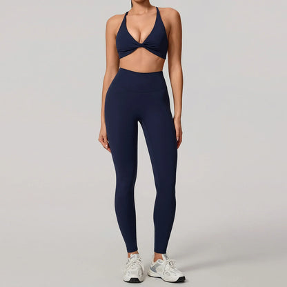 2Pcs Women's Yoga Sports Set - Quick Dry Long Sleeve Workout Tracksuit for Gym & Running