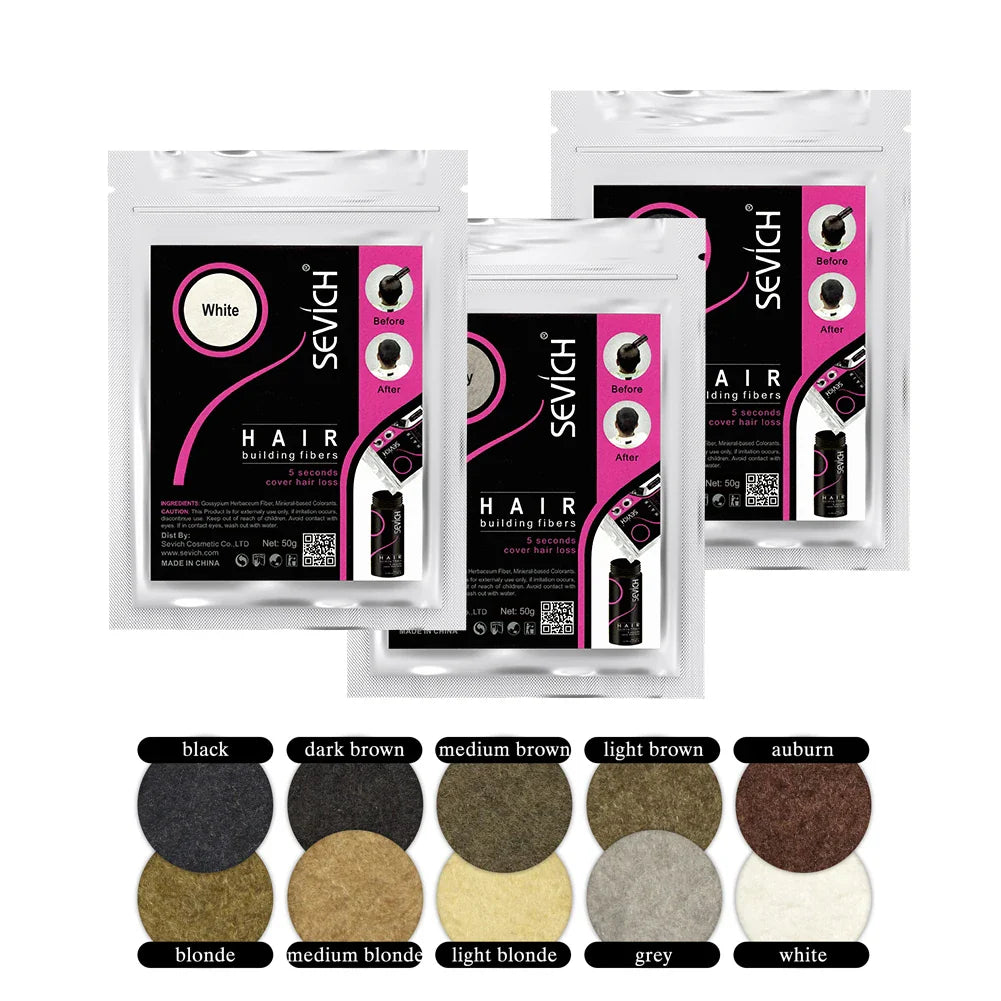 SEVICH Keratin Hair Fiber 100g — Thickening & Hair Building Powder Spray for Instant Regrowth and Hair Loss Concealer
