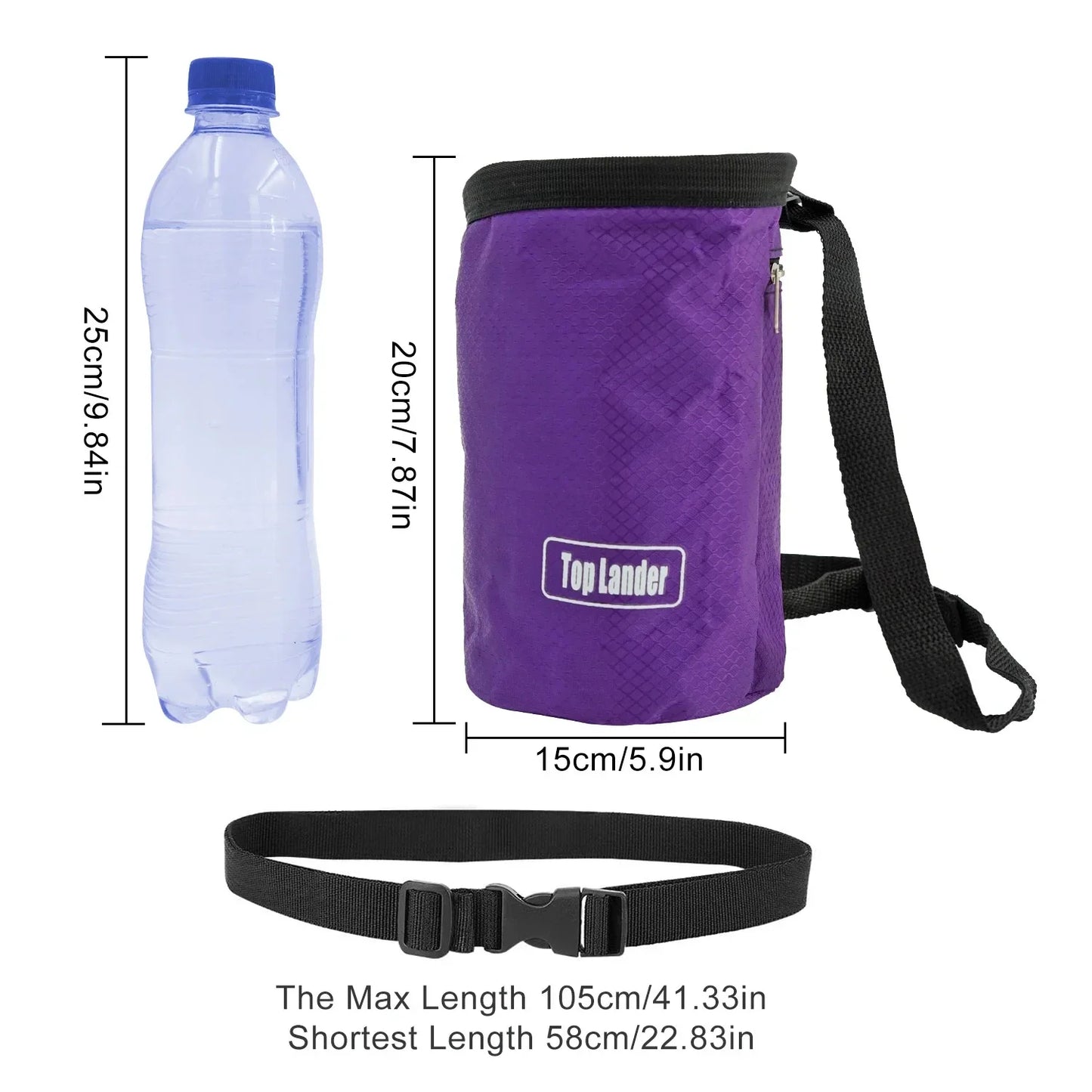 Waterproof Rock Climbing Chalk Bag: Magnesia Sack with Pocket for Outdoor Bouldering | Climbing Equipment Essential