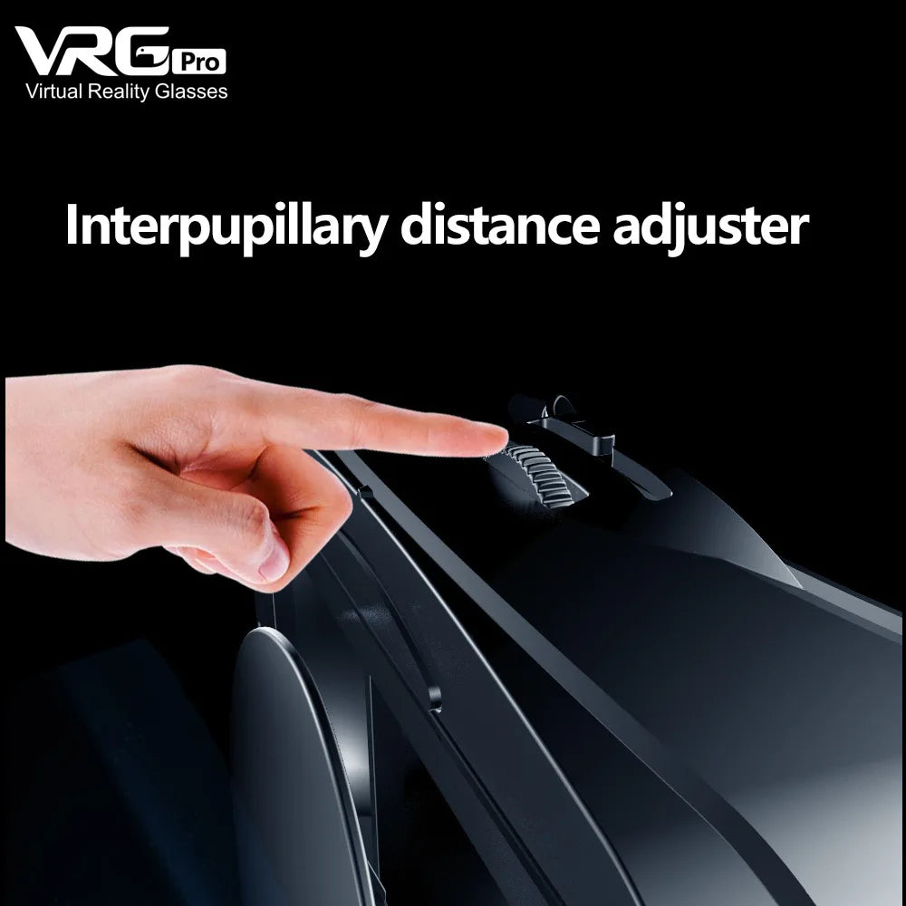 3D VR Headset – Virtual Reality Smart Glasses Helmet for Smartphones with Controllers and 7-Inch Lenses