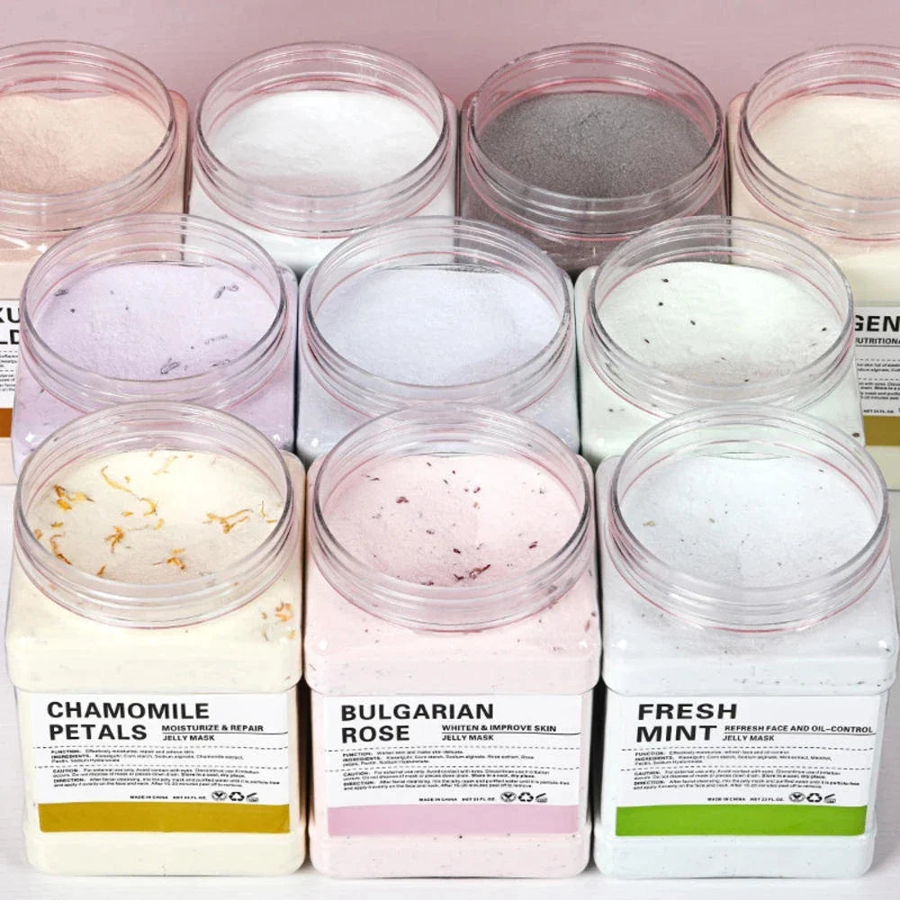 650g/200g Soft Hydro Jelly Mask Powder – DIY Hydrojelly Peel Off Masks with Hyaluronic Acid & Rose for Facial Skin Care