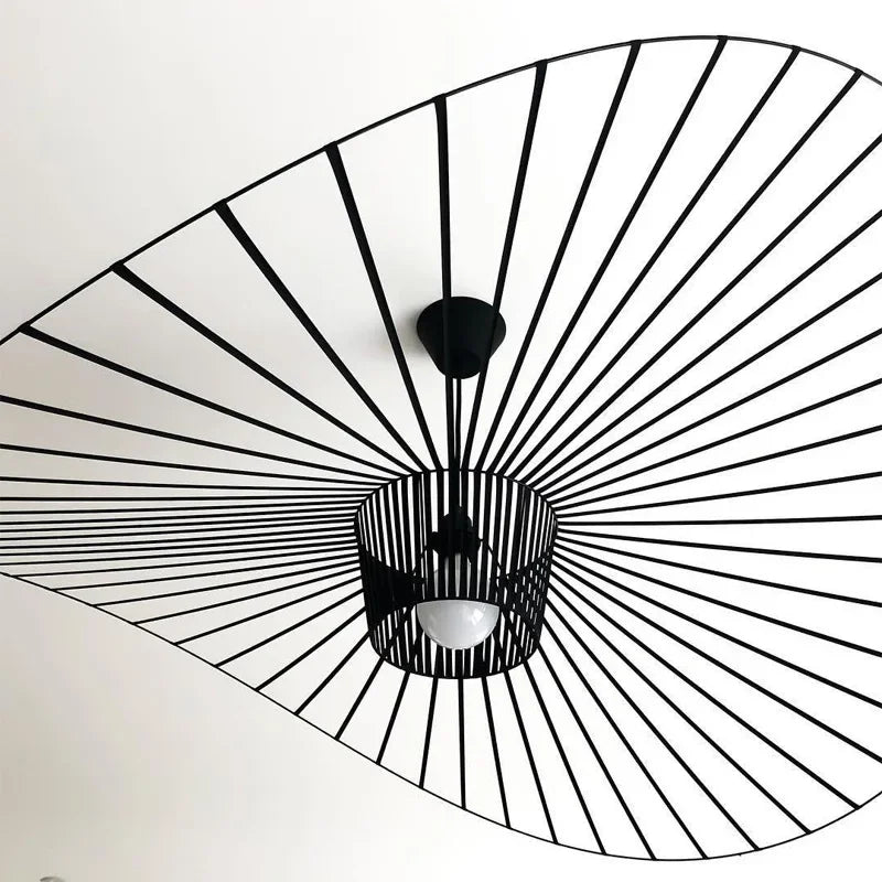 Italian Cross-Border Nordic Straw Hat Fabric Lamp — Modern Designer Art Lamp for Restaurant & Living Bedroom