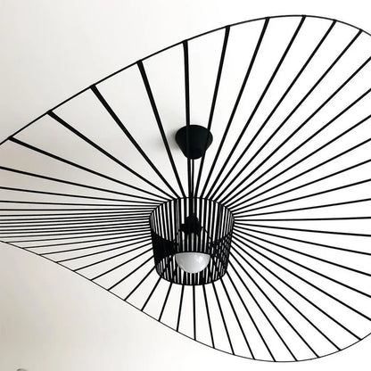 Italian Cross-Border Nordic Straw Hat Fabric Lamp — Modern Designer Art Lamp for Restaurant & Living Bedroom