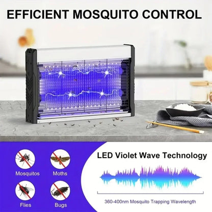 UV Mosquito Killer Lamp - Electric Indoor Fly Trap with Hanging Hook for Home, Hotel & Restaurant Use
