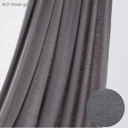 29 Color Jersey Hijab Scarf - Solid Cotton Stretch Muslim Head Wrap Turban Shawl