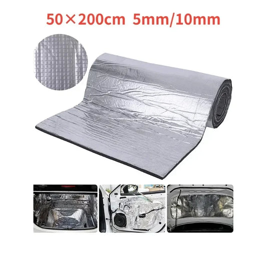 Fireproof Sound Insulation Mat - 200x50cm Thermal Acoustic Panel for Car Noise Reduction & Heat Protection