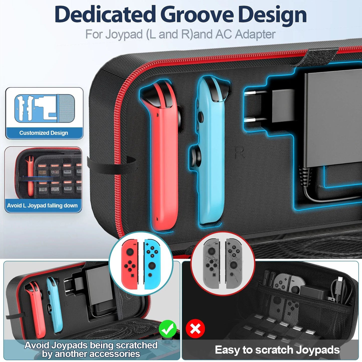 OIVO Large Storage Bag for Nintendo Switch — Portable Waterproof & Anti-Scratch Carrying Case for Switch OLED