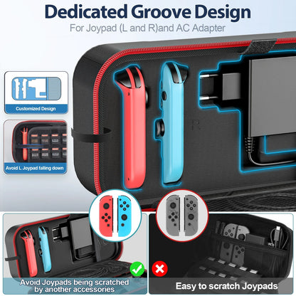 OIVO Large Storage Bag for Nintendo Switch — Portable Waterproof & Anti-Scratch Carrying Case for Switch OLED