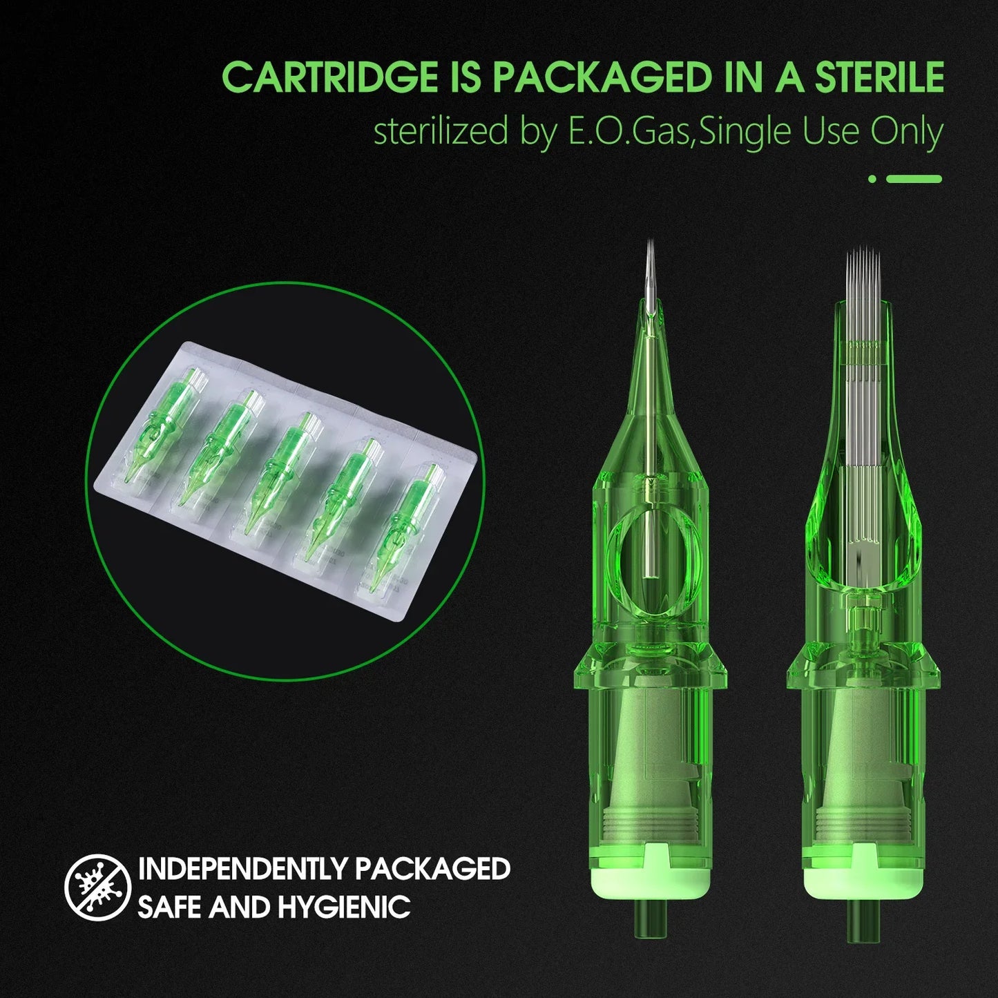 T-Rex 20PCS Tattoo Needle Cartridges - Sterile Disposable RL & RM Needles for Tattoo Machines