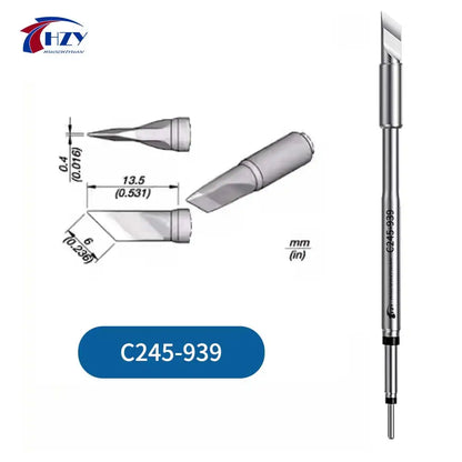 HZY C245 Series Soldering Iron Tips Set – I/IS/K/SK/939/945/966 Universal T245 Compatible Tips for Phone Repair & Soldering Stations