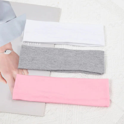 3pcs Elastic Solid Color Hair Bands – Unisex Headbands for Sports, Yoga, Running & Fitness