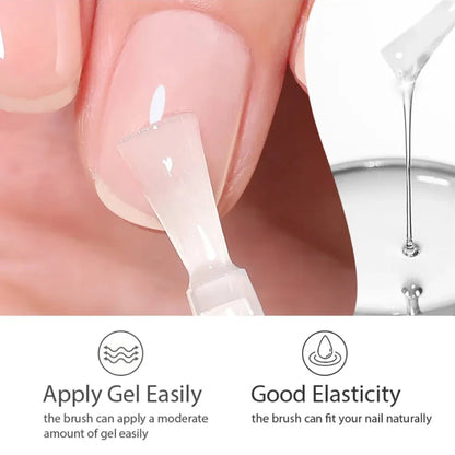 10ml Clear Builder Nail Gel – Strengthening Extension Gel & Base Coat in a Bottle, Soak-Off UV/LED Polish