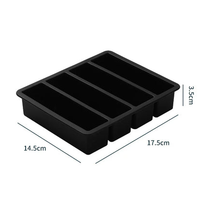 Extra Large Silicone Freezer Tray with Lid – Giant 4-Cube Food Storage Mold for Soup, Sauce & Meal Prep Ice Cubes Kitchen Container