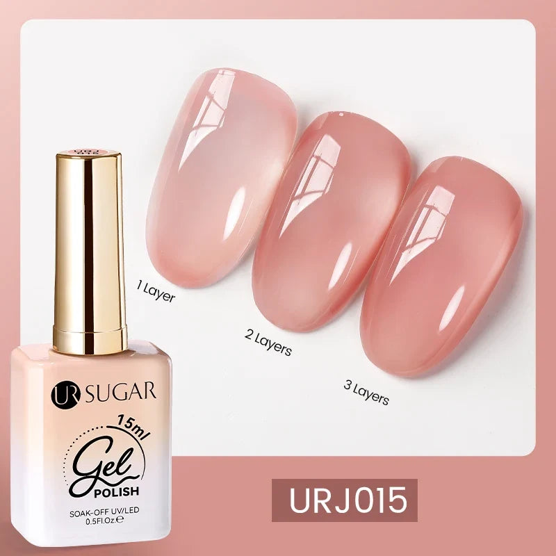 UR SUGAR Champagne Gold Silver Reflective Glitter Gel Nail Polish 15ml - Semi-Permanent Soak Off UV Manicure Art Varnish