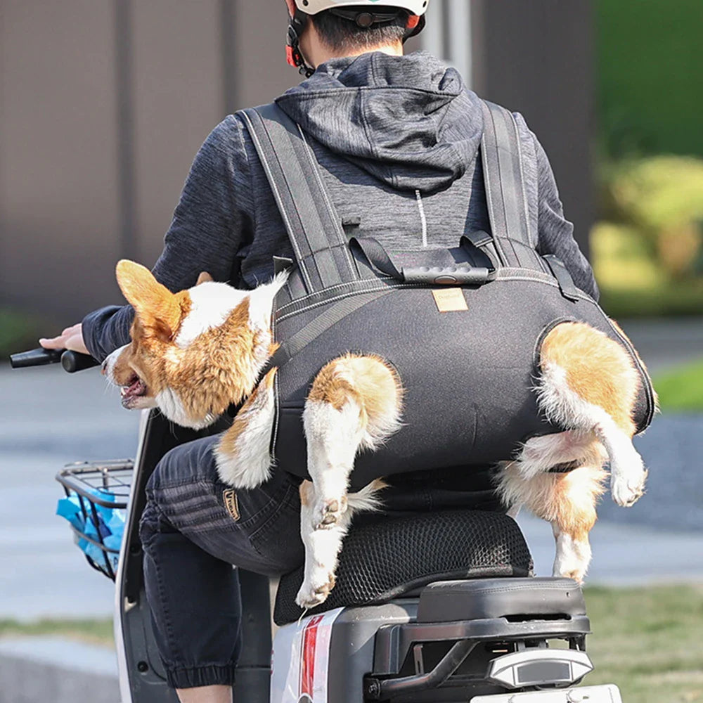 Large Dog Backpack Carrier – Full Body Sling Harness with Handle for Elderly & Disabled Dogs