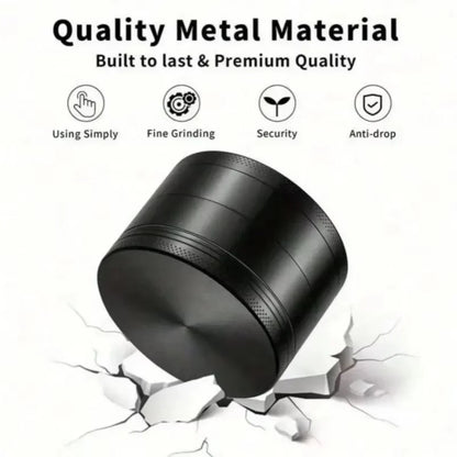 Metal Herb Grinder - Leopard Print Spice Crusher & Tobacco Grinder with Grinding Teeth