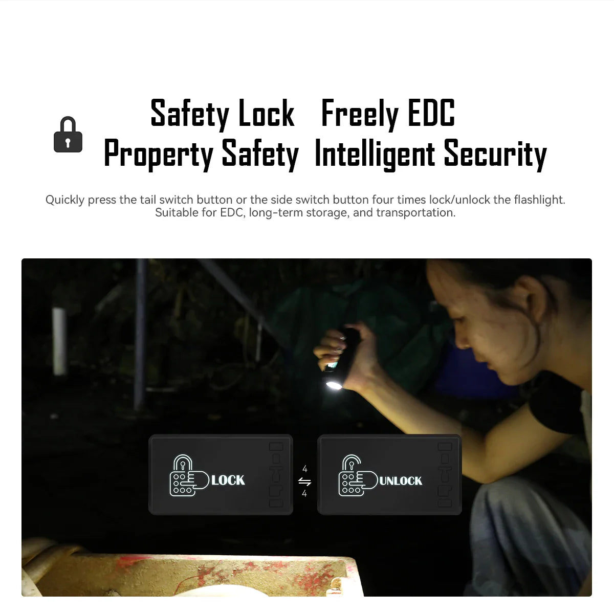 IMALENT BL70 EDC Flashlight – 6000 Lumens Cree XHP70 HI LED, Type-C Rechargeable Dual Light Source for Camping & Work