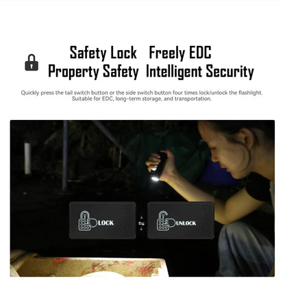 IMALENT BL70 EDC Flashlight – 6000 Lumens Cree XHP70 HI LED, Type-C Rechargeable Dual Light Source for Camping & Work
