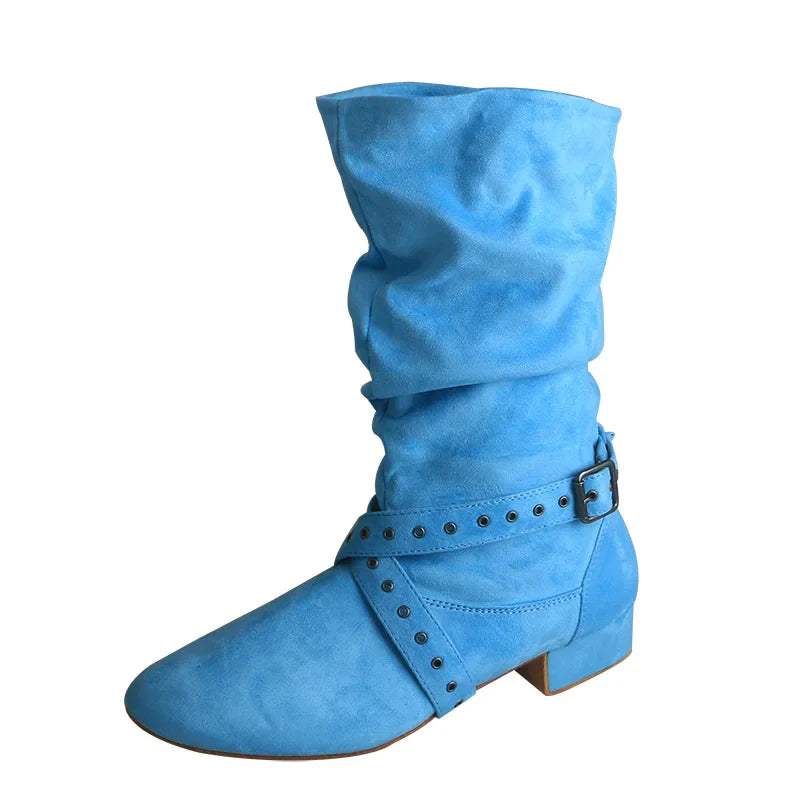 Wedopus Women’s Customized Western Dance Boots – Black Cowboy Heel Boots with Suede Sole for Urban & Ballroom Dancing
