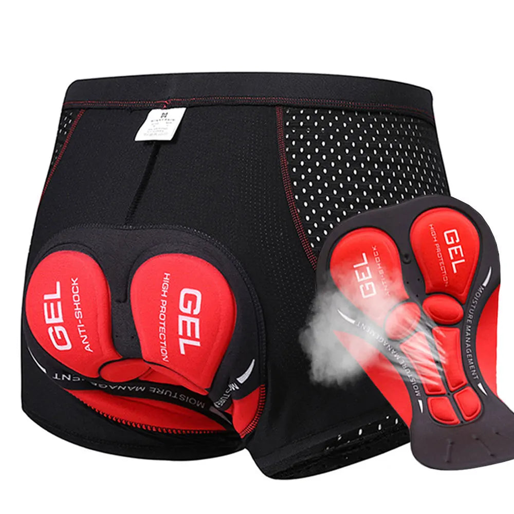 NEWBOLER Breathable Cycling Shorts - 5D Gel Pad Shockproof MTB Road Bike Underwear for Men, Bicycle Underpants