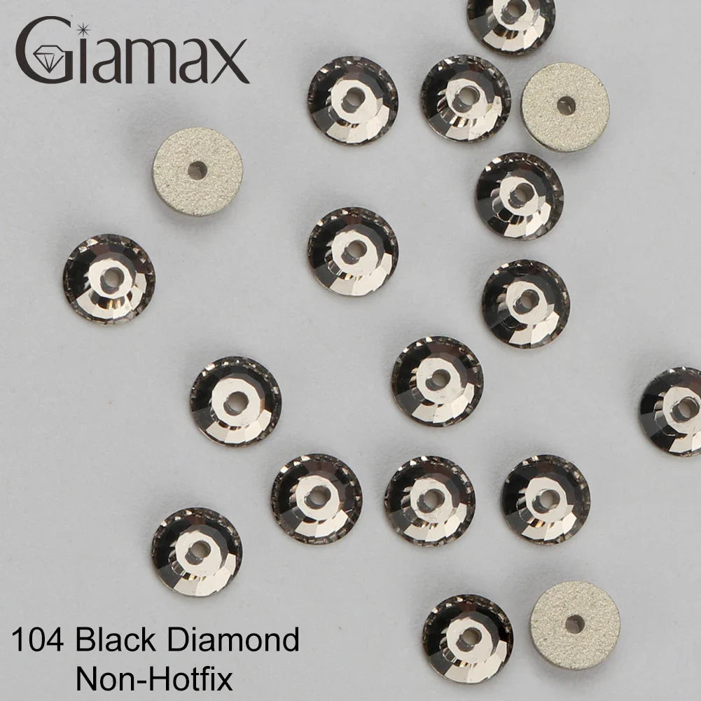 Giamax Purple Velvet Topaz Crystal Rhinestones - Flatback AB Sewing Stones for Garments, Clothes & Bags