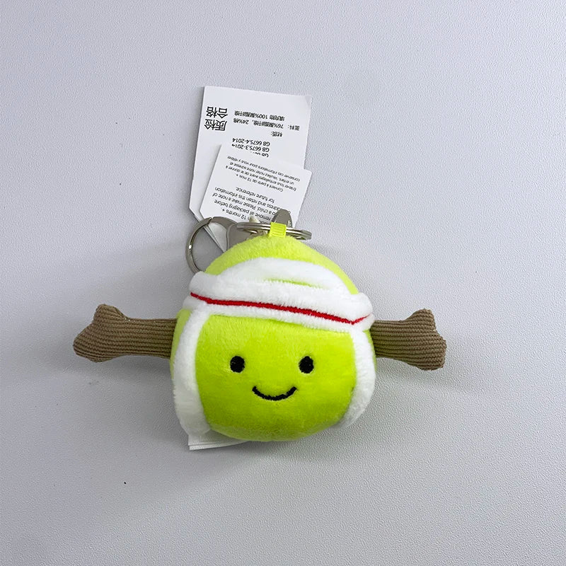Cute Golf Ball Plush Keychain - Grape Jellyfish Hippo Elephant Bag Charm Mini Plush Toy Collection